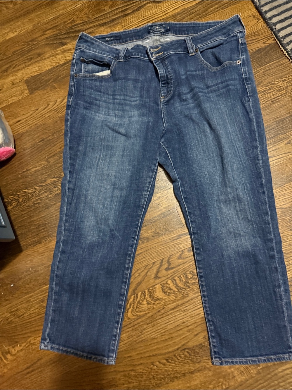Lucky brand Women's Classic Straight-Leg Jeans - Dark Blue 14W Capri